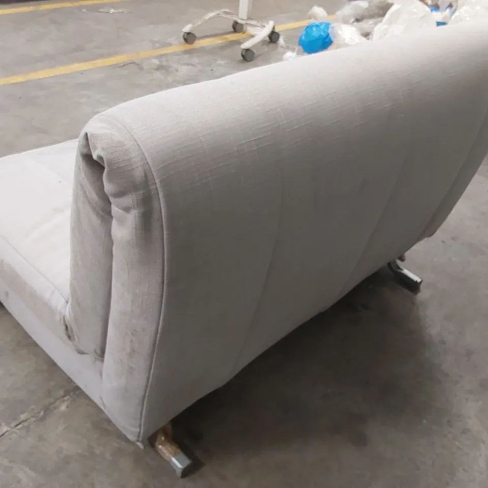 QUALITY DESIGNER FABRIC UPHOLSTERED SOFA BED - GREY
