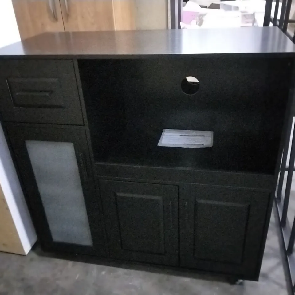 KITCHEN CABINET TROLLEY - BLACK