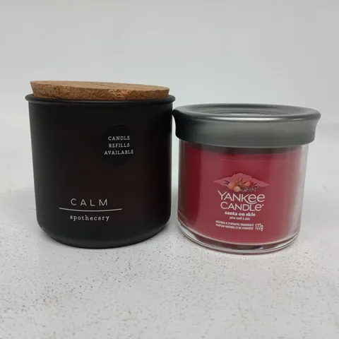 SET OF 2 CANDLES: YANKEE CANDLE 122G + M&S APOTHECARY 180G