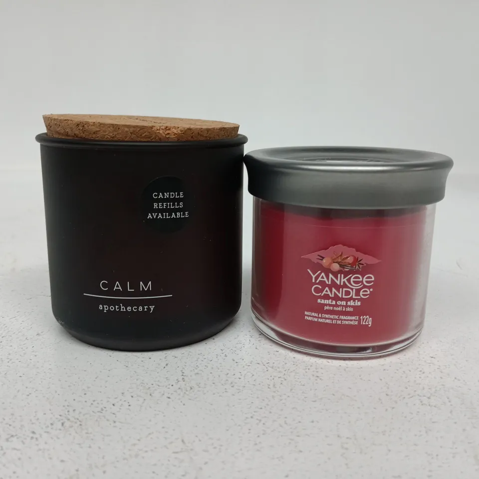 SET OF 2 CANDLES: YANKEE CANDLE 122G + M&S APOTHECARY 180G