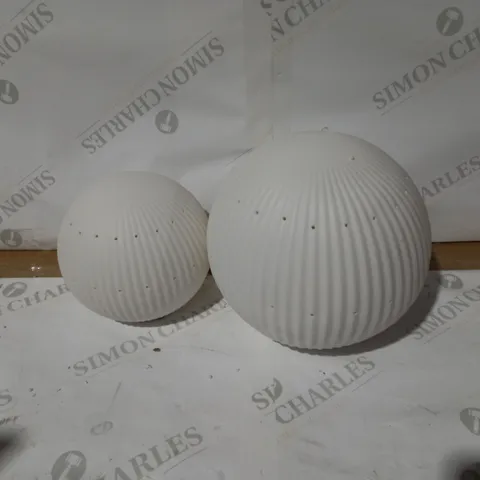 K BY KELLY HOPPEN SET OF CERAMIC LIGHT UP ORNAMENTS