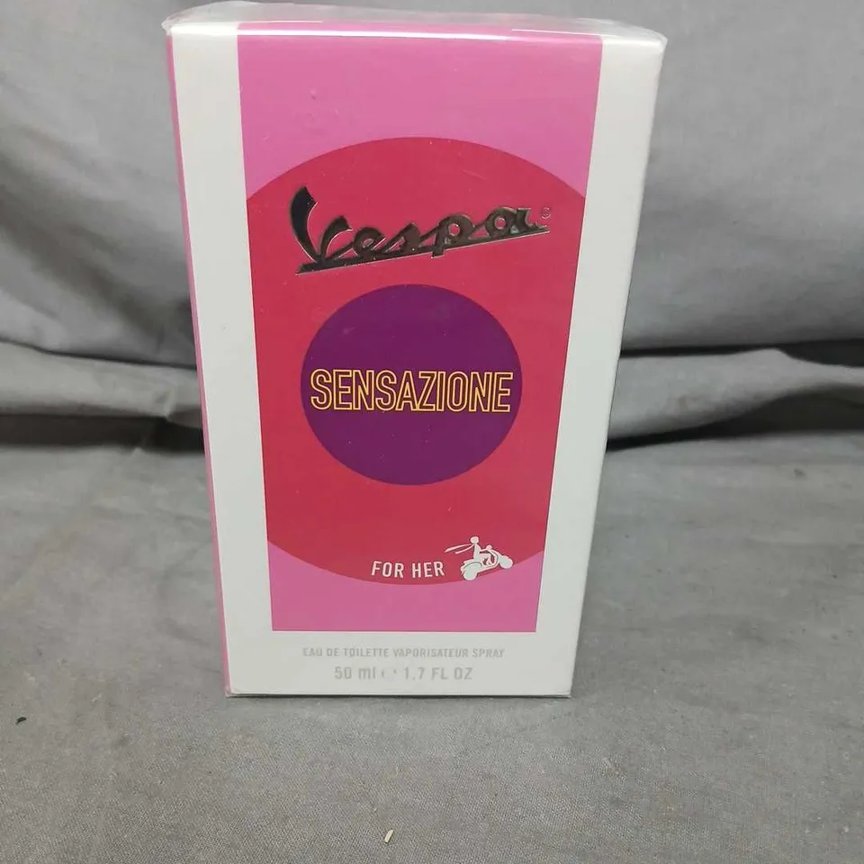 BOXED AND SEALED VESPA SENSAZIONE FOR HER EAU DE TOILETTE 50ML