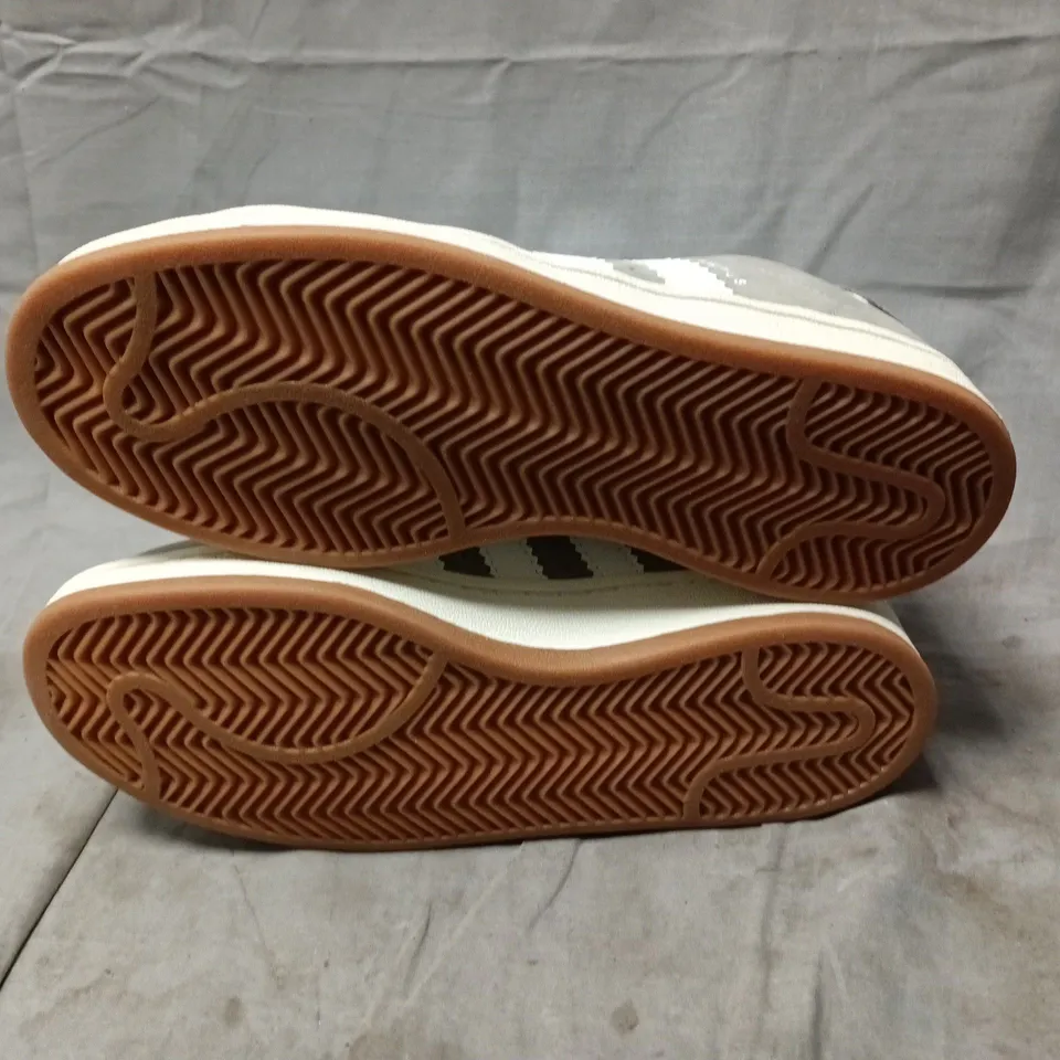 ADIDAS ORIGINALS SUEDE SNEAKERS – GREY/BROWN WITH WHITE 3-STRIPES - UK 7