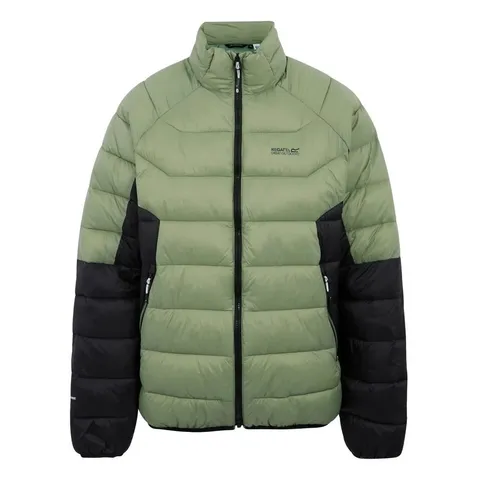 REGATTA MENS DALENT LIGHTWEIGHT PADDED JACKET - OIL GREEN/BLACK (UK 3XL)