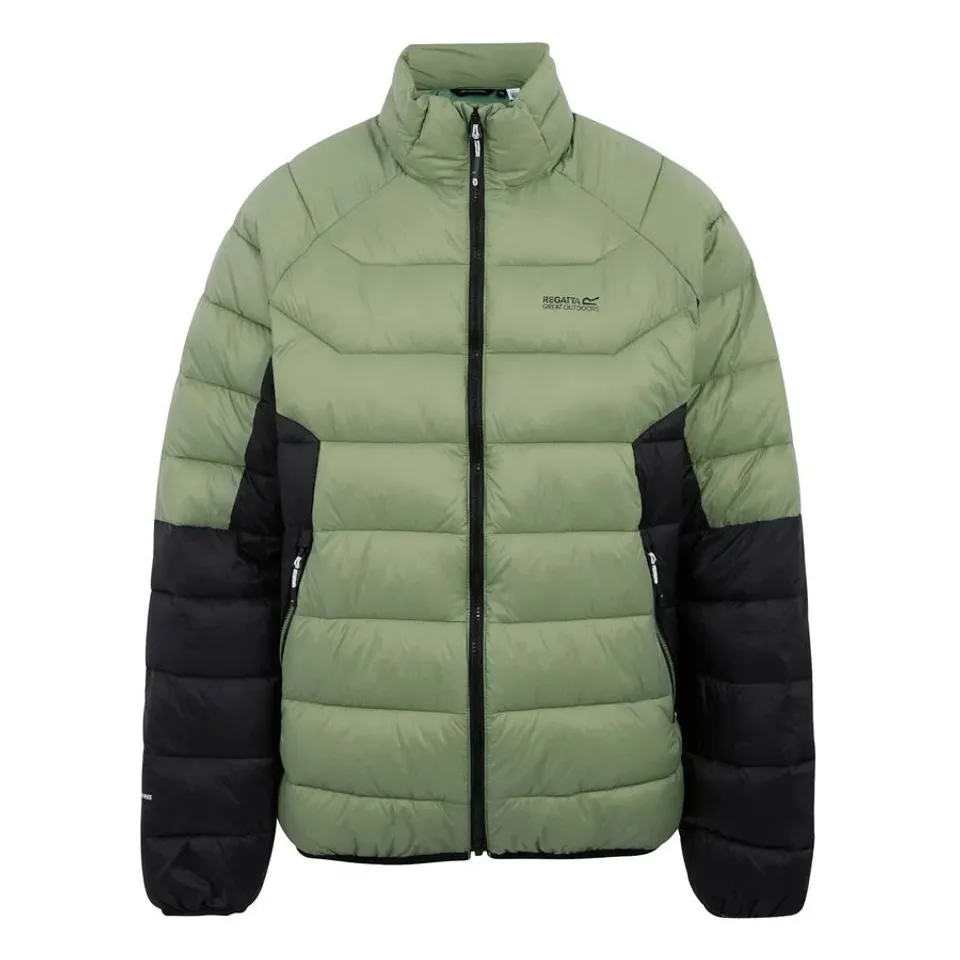 REGATTA MENS DALENT LIGHTWEIGHT PADDED JACKET - OIL GREEN/BLACK (UK 3XL)