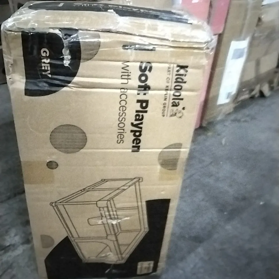 BOXED SOFT PLAYPEN WITH ACCESSORIES GREY