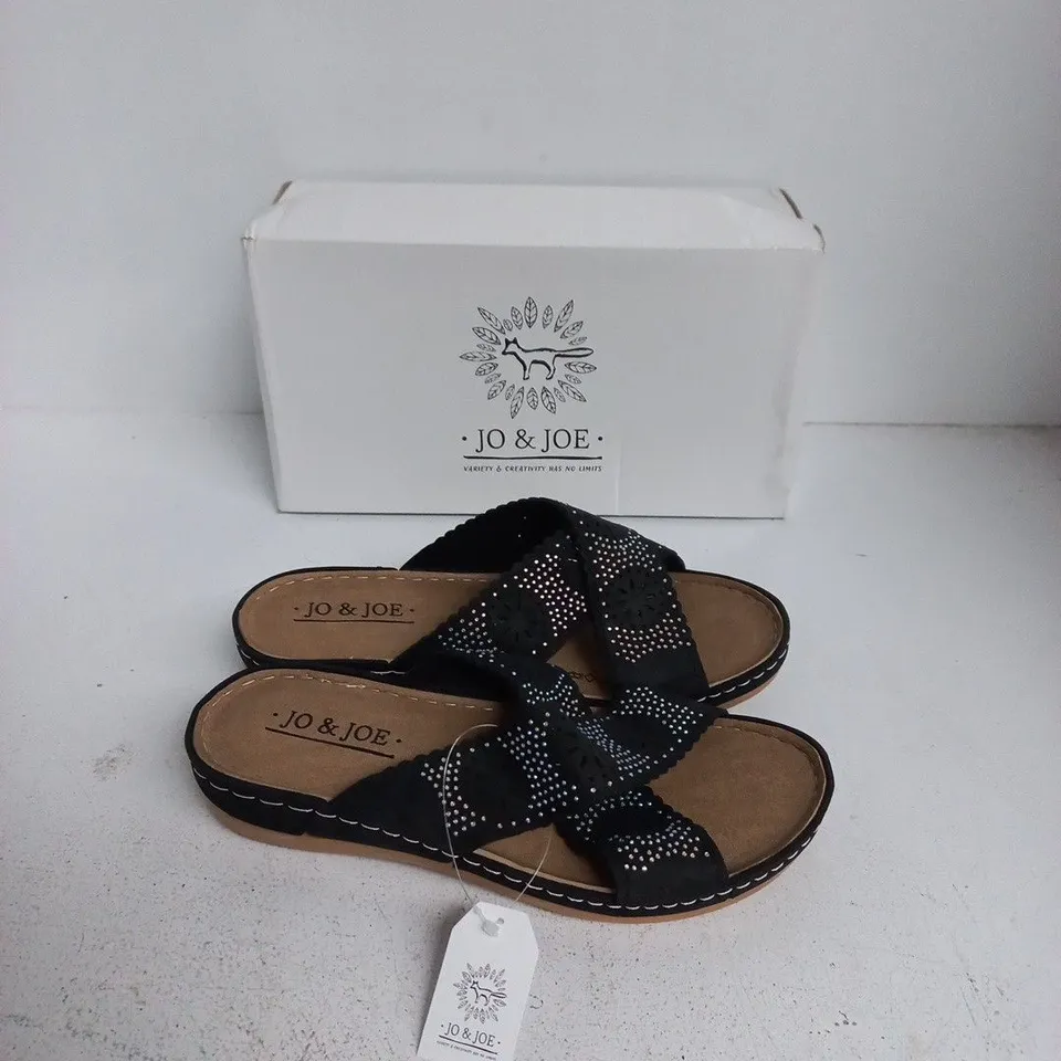JO & JOE SANDALS – BLACK, UK 4