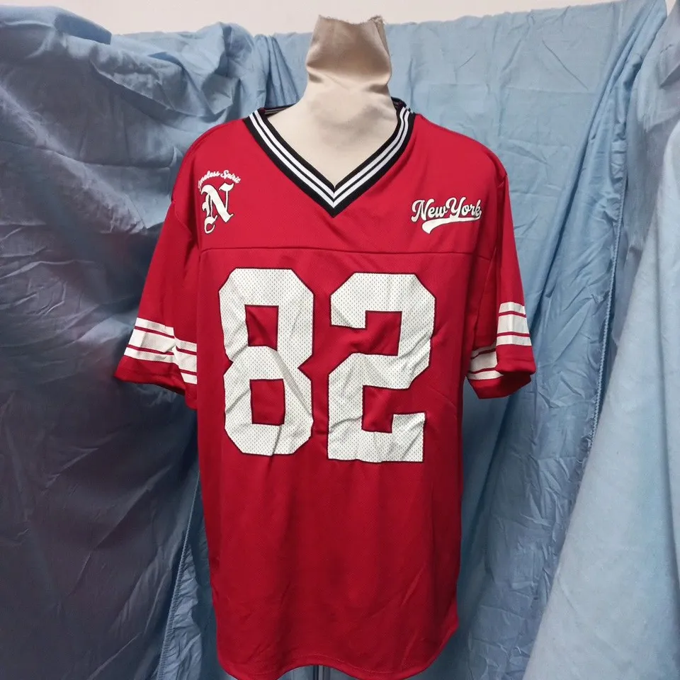 STRADIVARIUS RED SPORTS JERSEY – 82, MEN’S (EU M / US M)