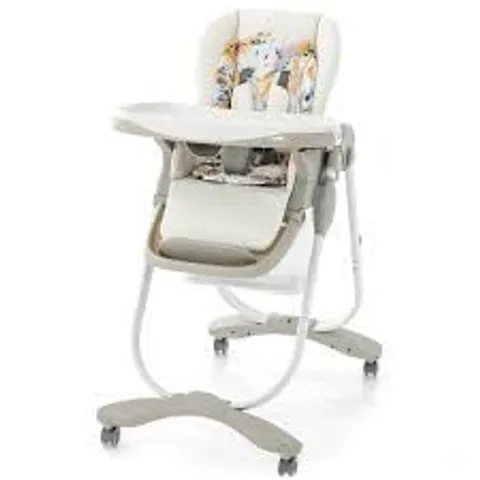 BOXED COSTWAY BLACK FOLDING BABY HIGHCHAIR WITH WHEEL