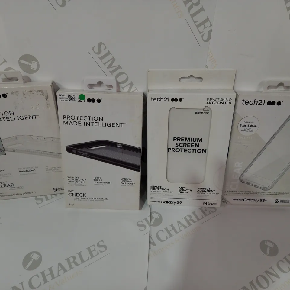 LOT OF 4 ASSORTED TECH21 PHONE PROTECTORS
