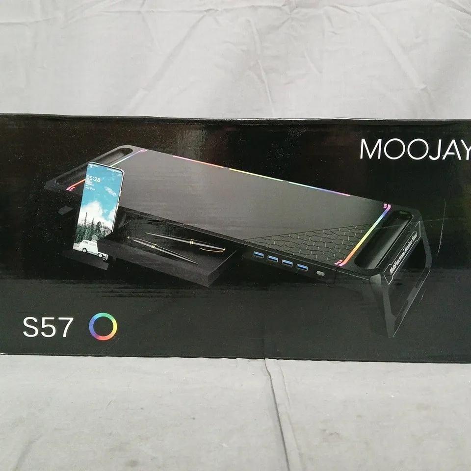 BOXED MOOJAY S57 MULTIFUNCTIONAL MONITOR STAND