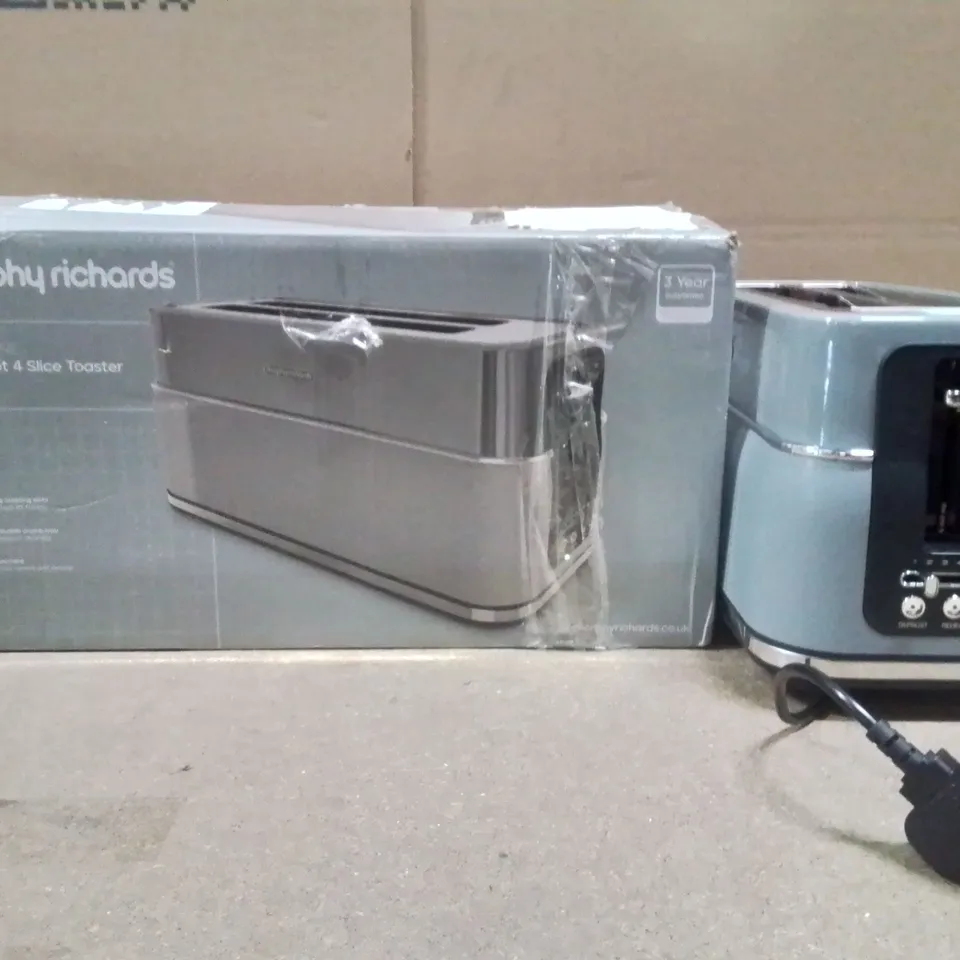 BOXED MORPHY RICHARDS LONG SLOT 4 SLICE TOASTER 