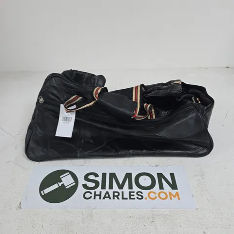 STYLED BY BLACK LEATHER-LOOK LUGGAGE BAG
