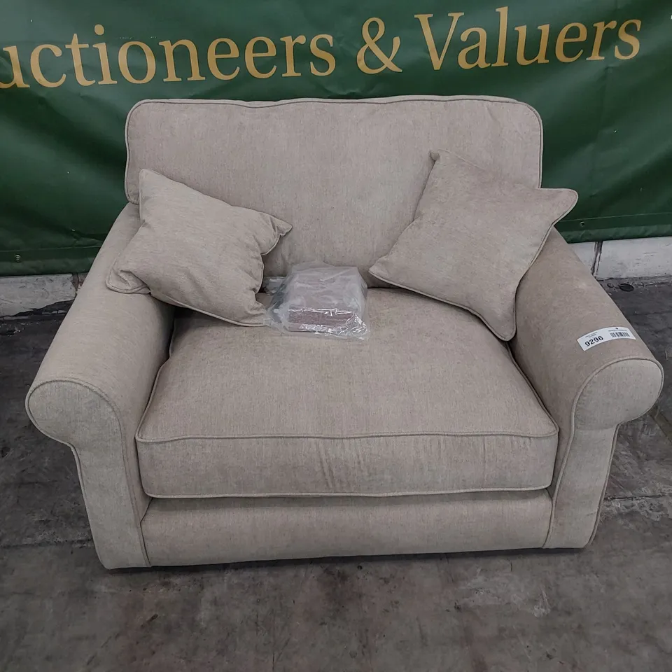 DESIGNER SNUGGLER CHAIR NATURAL FABRIC 