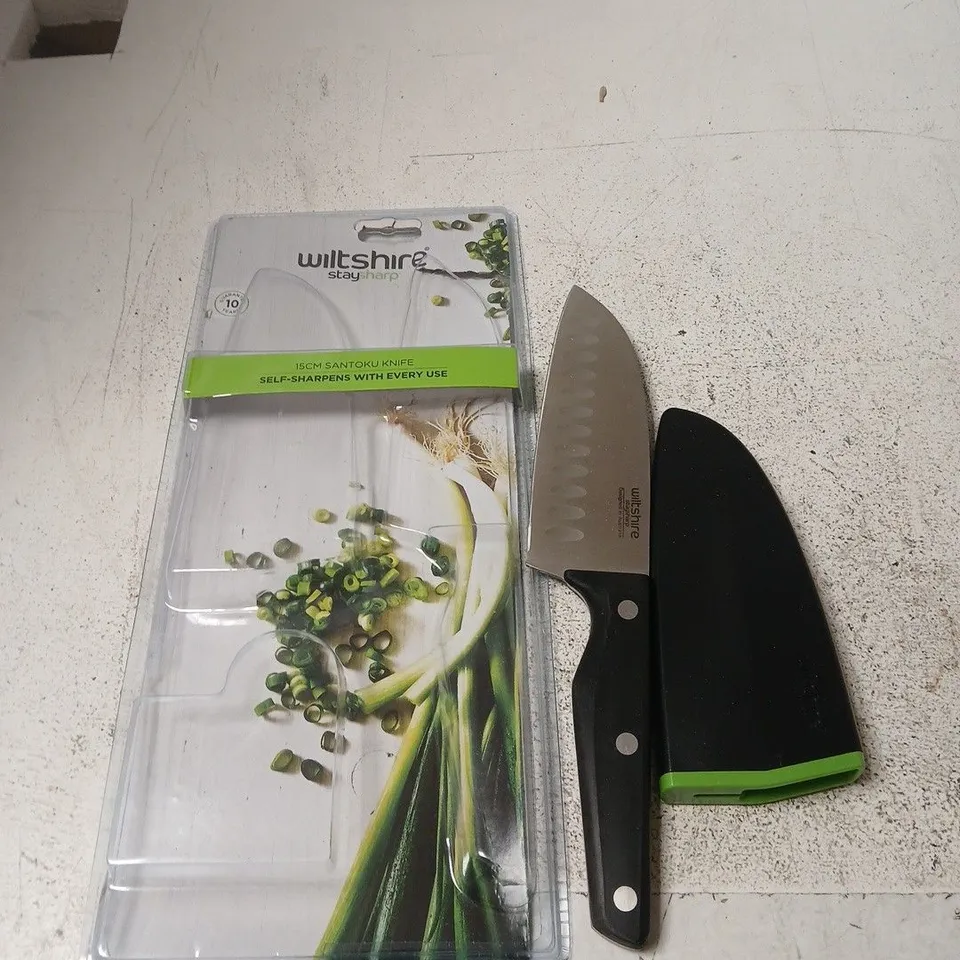 WILSHIRE STAY SHARP SANTOKU KNIFE 15CM 