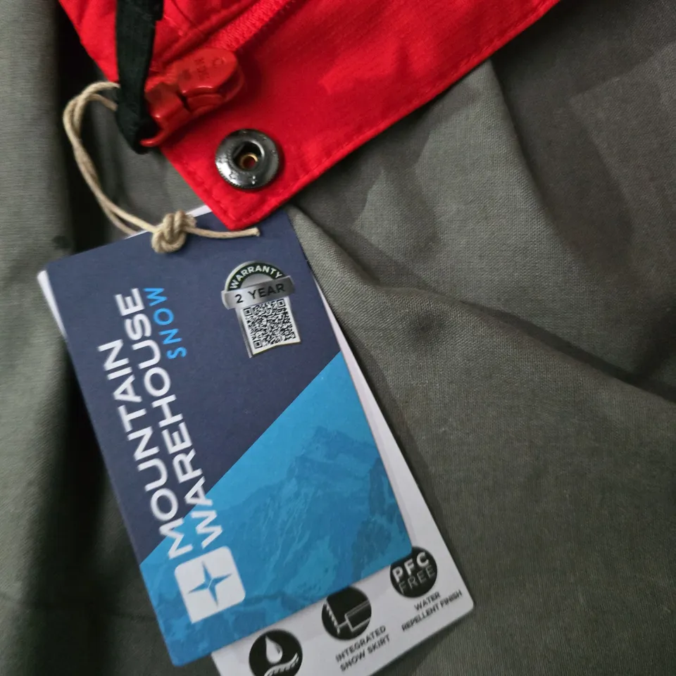 MOUNTAIN WAREHOUSE KIDS' SNOW JACKET – RED WITH BLACK PANELS, 9-10 YRS