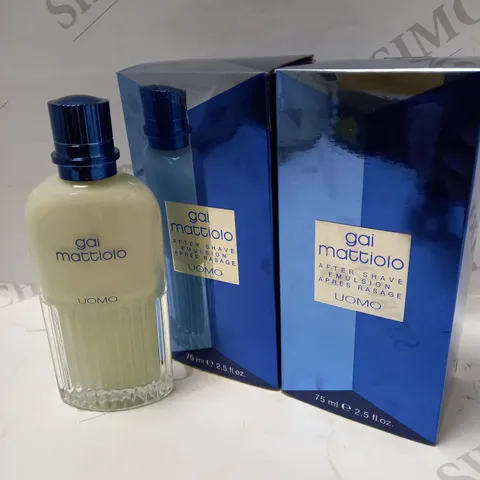LOT OF 2 X 75ML GAI MATTIOLO UOMO AFTER SHAVE LOTION