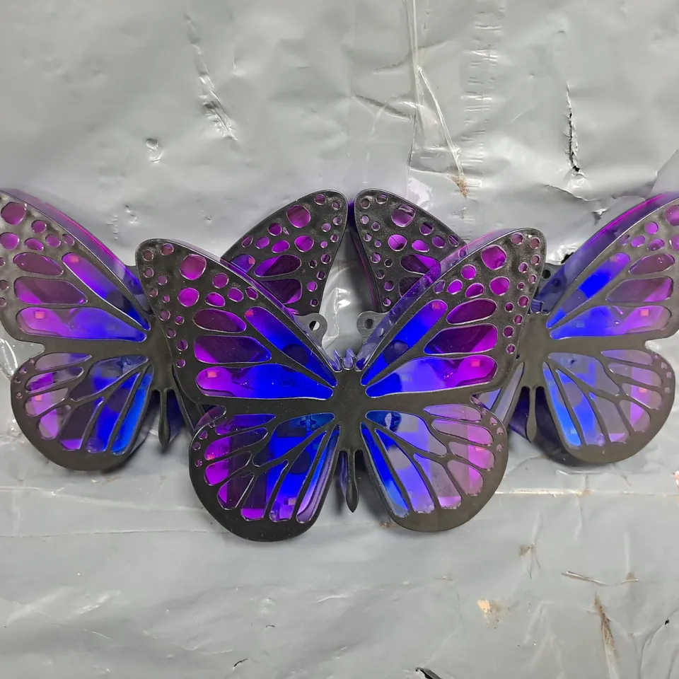 GARDEN REFLECTIONS SET OF 4 BUTTERFLY GROUND STAKE LIGHTS