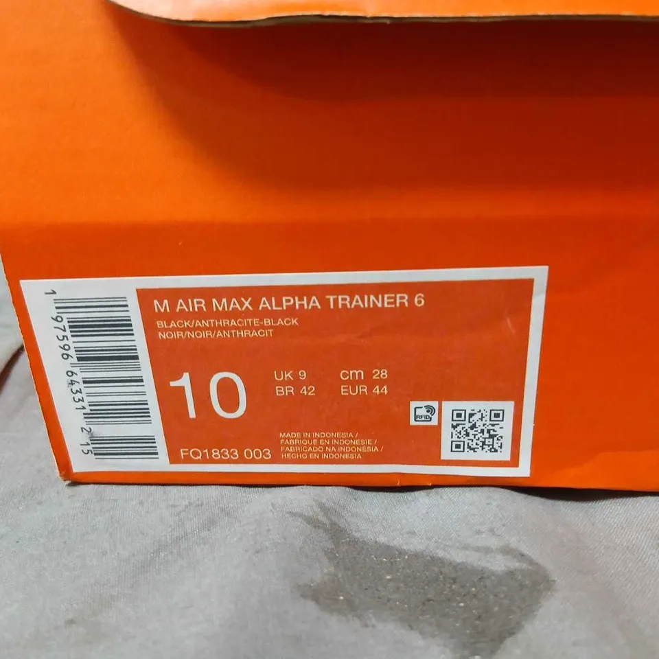 UK 9 NIKE AIR MAX ALPHA TRAINER 6 – BLACK/ANTHRACITE (EU 44)