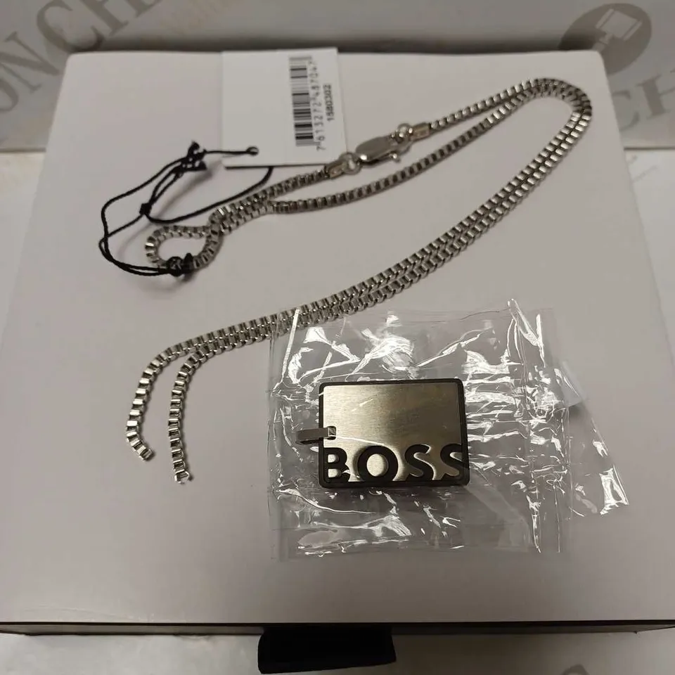HUGO BOSS GENTS ID STAINLESS STEEL NECKLACE  RRP £89