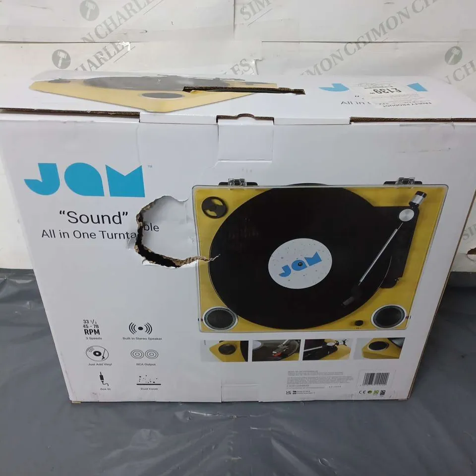 BOXED JAM "SOUND" ALL IN ONE TURNTABLE