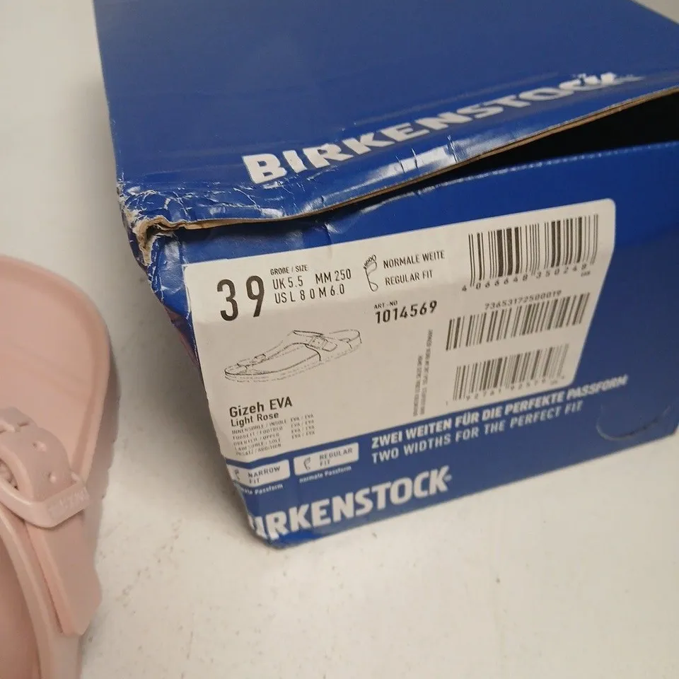 BIRKENSTOCK GIZEH EVA SANDALS – LIGHT ROSE, UK 5.5 (EU 39)