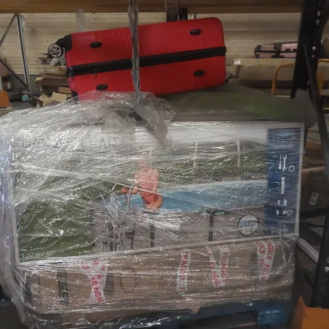 PALLET CONTAINING ASSORTED ITEMS INCLUDING: SWIMMING POOL, TRAMPOLINE SAFETY NET ECT