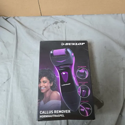 DUNLOP CALLUS REMOVER – PURPLE HANDHELD FOOT CARE DEVICE (BOXED)
