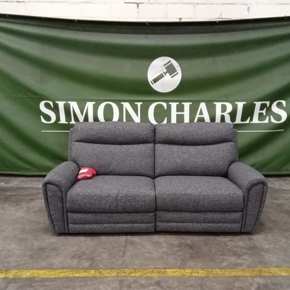 QUALITY DESIGNER ITALIAN MADE ANZOLA 3 SEATER POWER RECLINER FABRIC SOFA