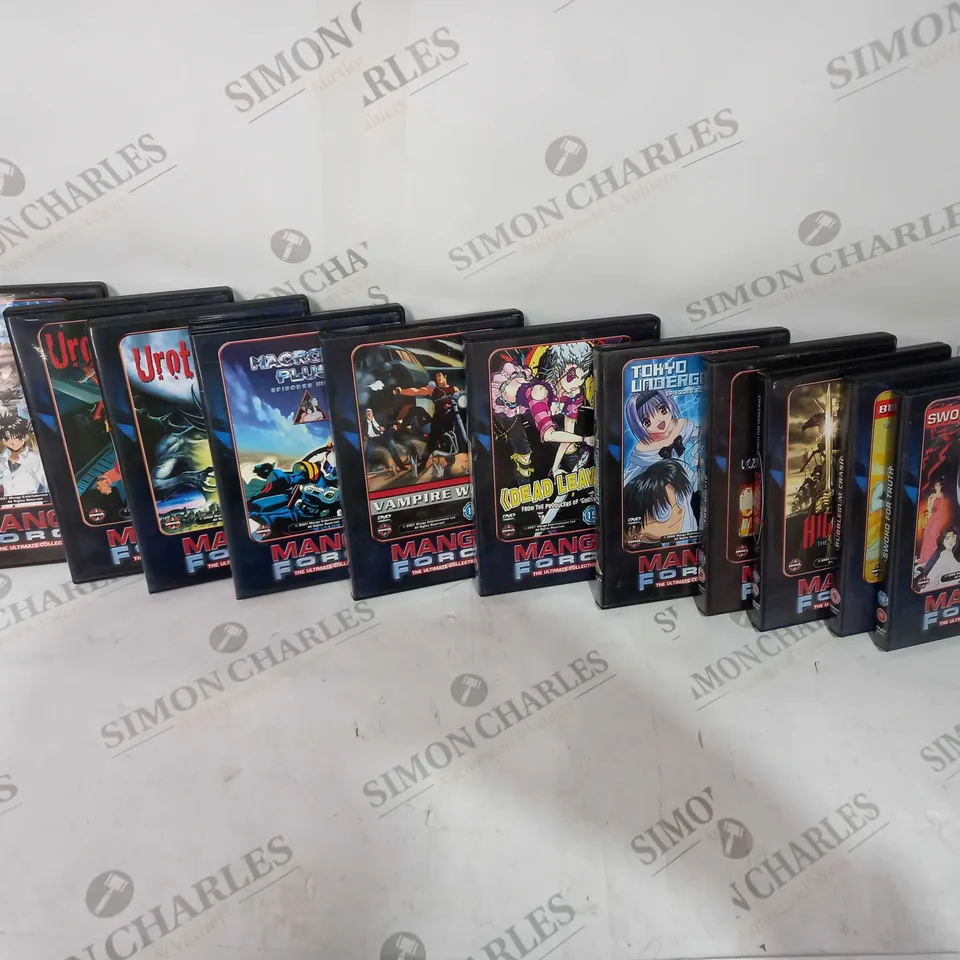 BOX OF APPROXIMATELY 10 ASSORTED MANGA FORCE - ULTIMATE COLLECTION DVDS