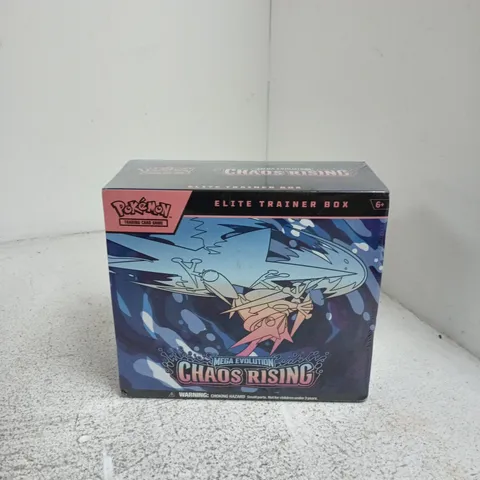 BOXED AND SEALED POKÉMON TCG: MEGA EVOLUTION—CHAOS RISING ELITE TRAINER BOX