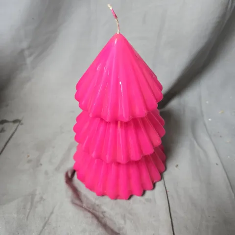 PINK TIERED TREE CANDLE