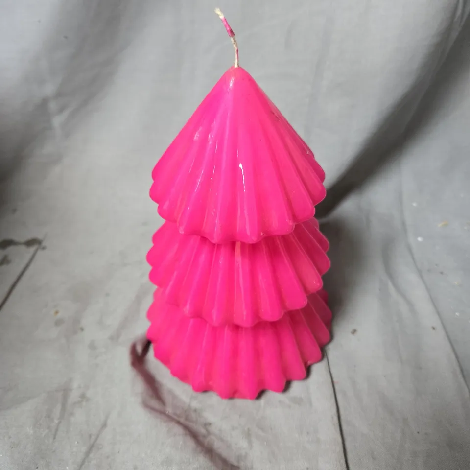 PINK TIERED TREE CANDLE
