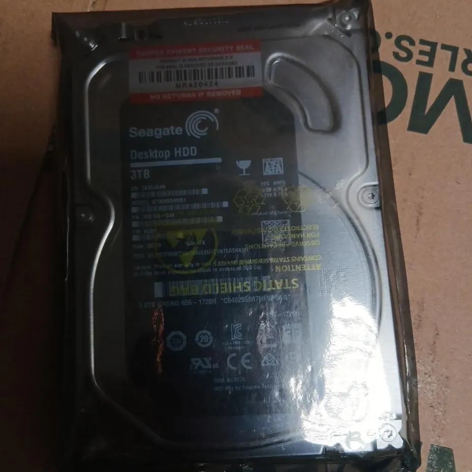 SEAGATE DESKTOP HDD 3TB – 3.5-INCH INTERNAL HARD DRIVE (IN ANTI-STATIC BAG)