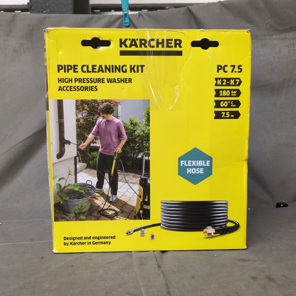 BOXED KARCHER PIPE CLEANING KIT HIGH PRESSURE WASHER ACCESSORIES