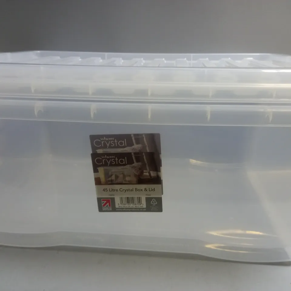 SET OF 2 WHAM CRYSTAL 45 LITRE CRYSTAL BOX & LID 