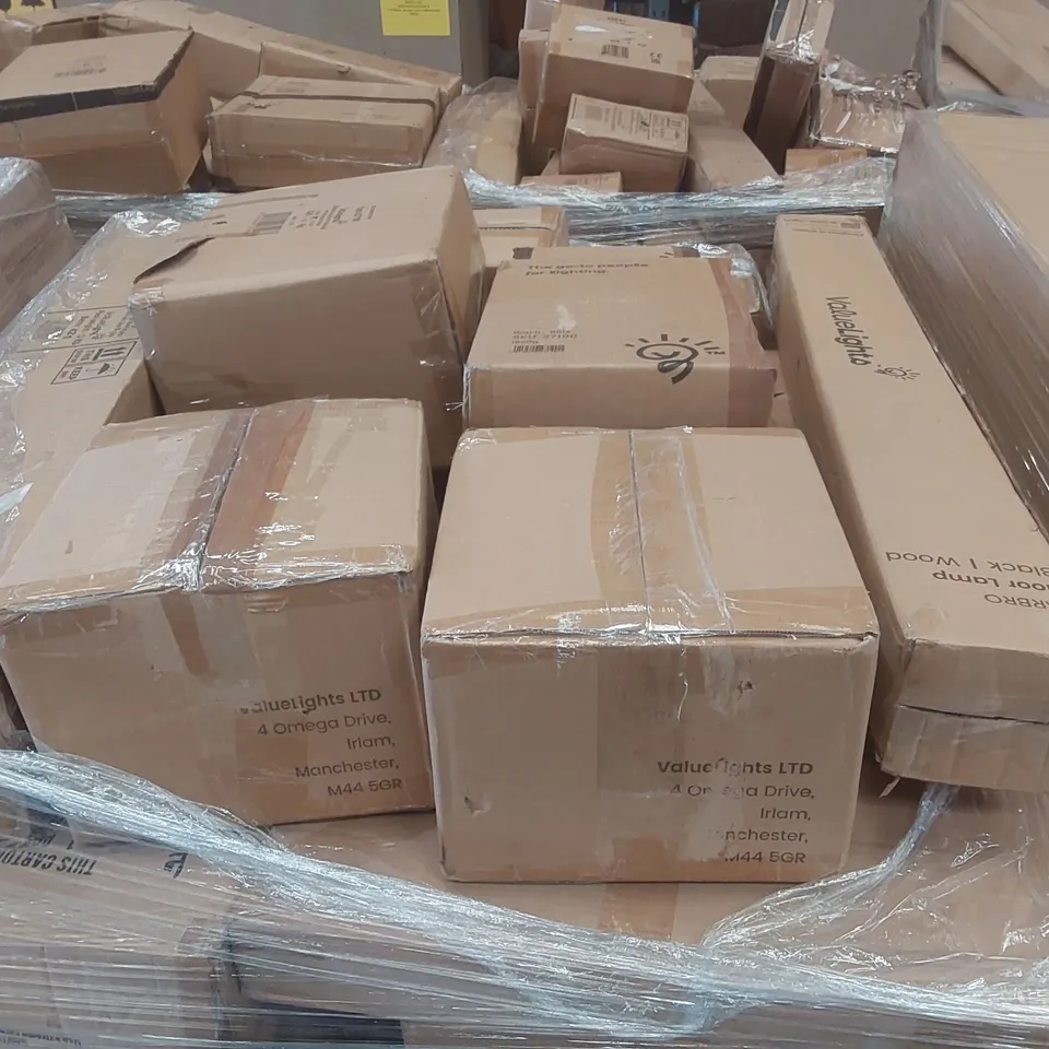 PALLET CONTAINING A VERY LARGE QUANTITY OF ASSORTED LIGHTING PRODUCTS