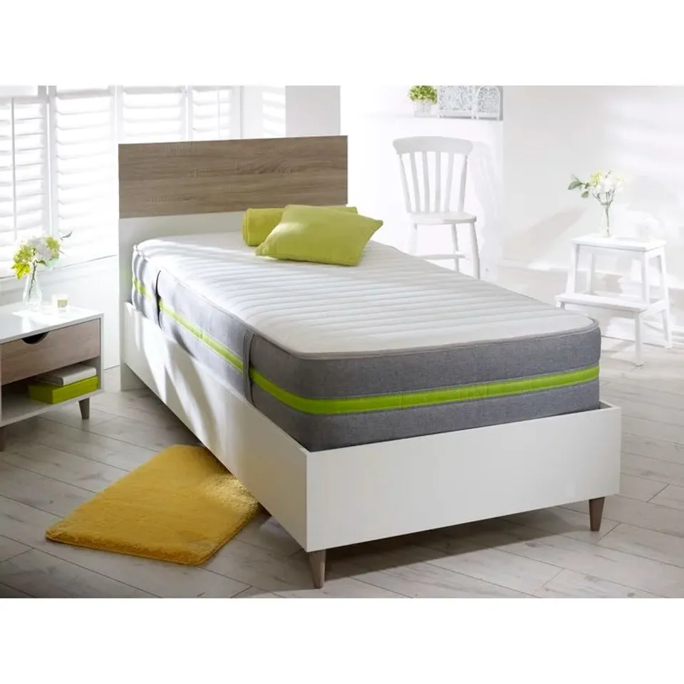 QUALITY BOXED 3FT SINGLE HYBRID FIBRE FOAM OPEN COIL MATTRESS 