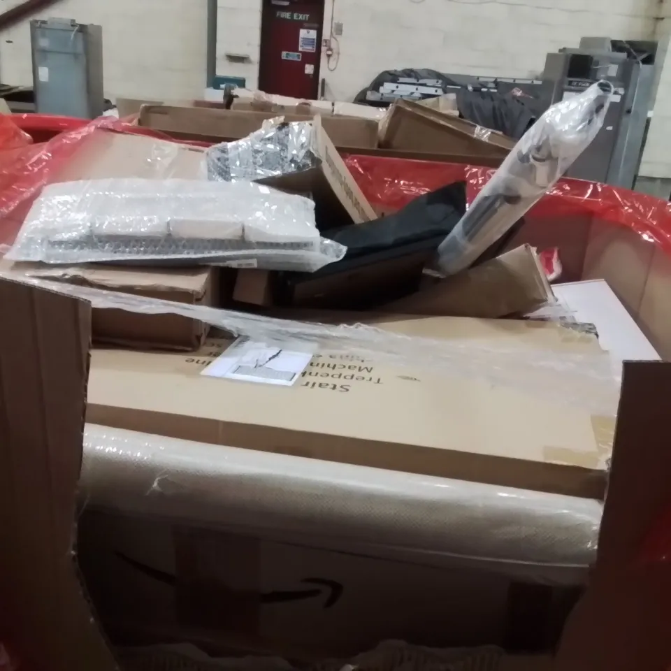 PALLET OF ASSORTED HOUSEHOLD GOODS AND PRODUCTS TO INCLUDE;TRANSPARENT VINYL,SHOE RACK