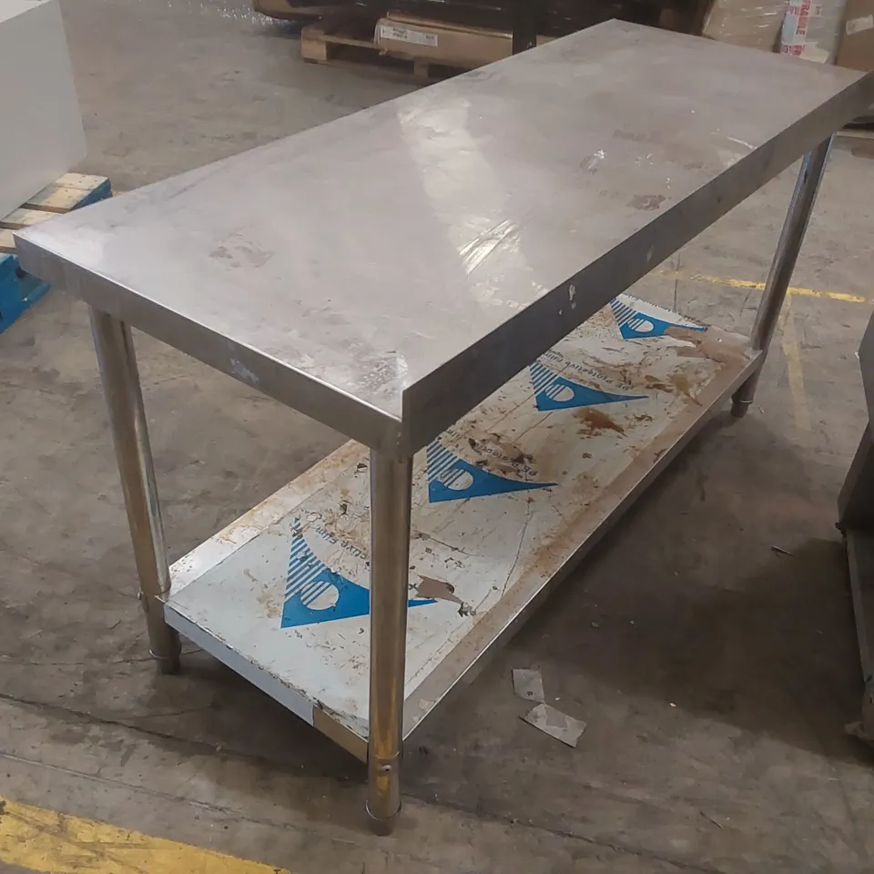 COMMERCIAL STAINLESS STEEL PREP TABLE