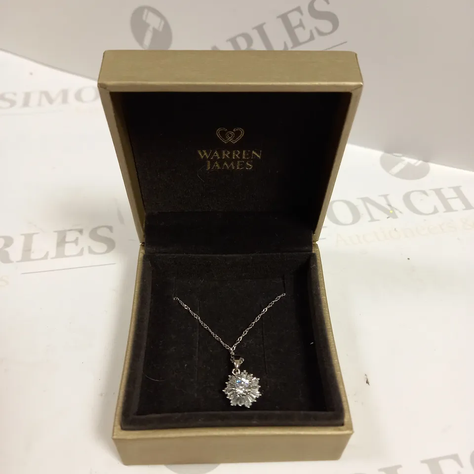 BOXED WARREN JAMES SILVER SWIRL NECKLACE