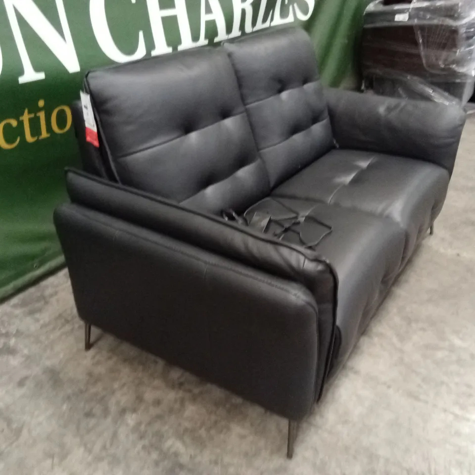 QUALITY DESIGNER ITALIAN MADE BOLZANO SMALL 2 SEATER ELECTRIC RECLINER LEATHER LOVESEAT 