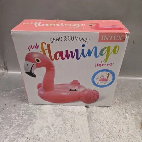 BOXED INTEX SAND & SUMMER FLAMINGO RIDE ON INFLATABLE 