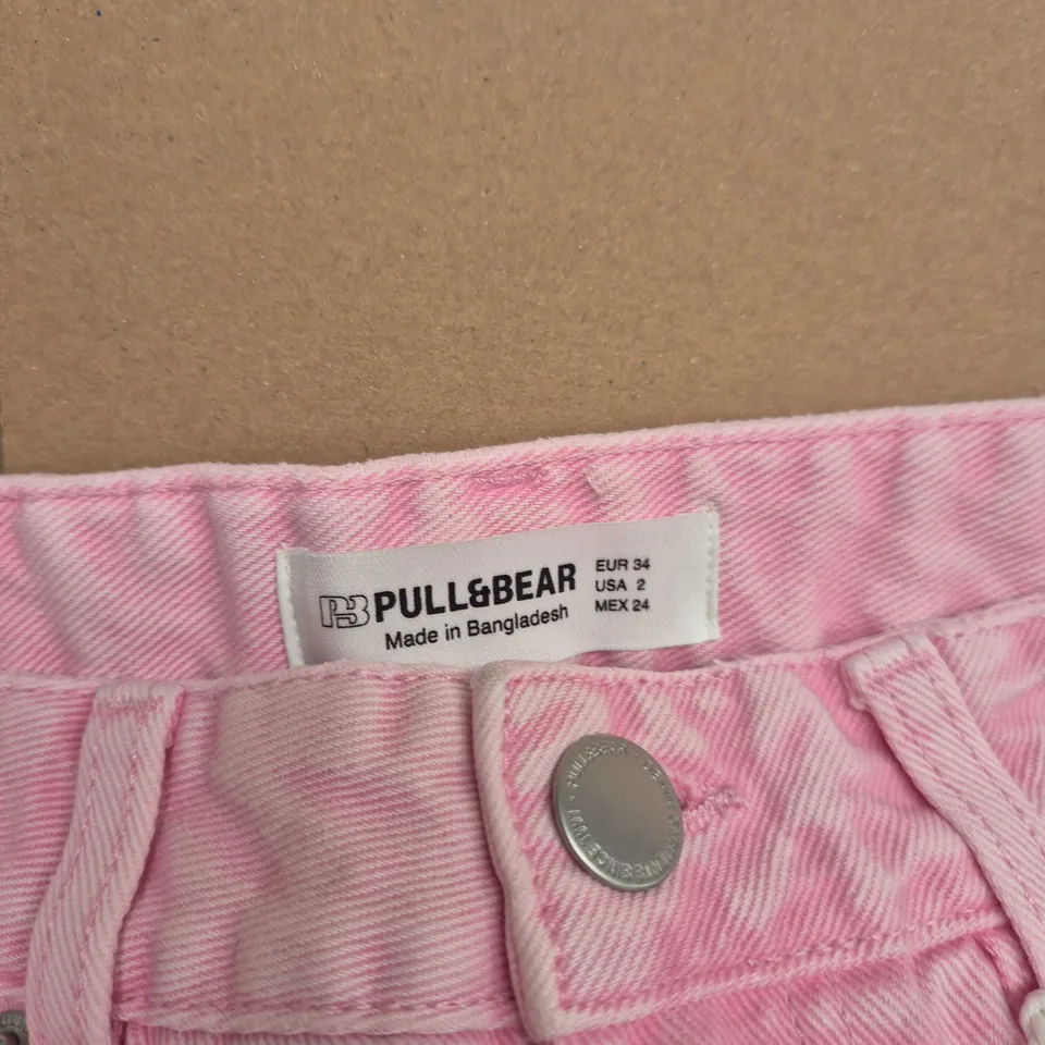 PULL&BEAR PINK DENIM JEANS – UK 6 (EU 34, US 2)