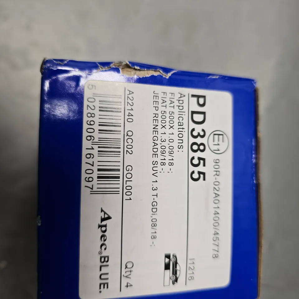 APEC BRAKE PADS FOR FIAT 500  AND JEEP RENEGADE SUV