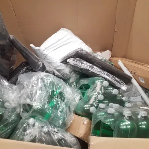 PALLET CONTAINING ASSORTED PRODUCTS INCLUDING FONTEVIVA WATER, FIREPROOF DOCUMENT BAGS ; CHAIR MAT FOR CARPETS