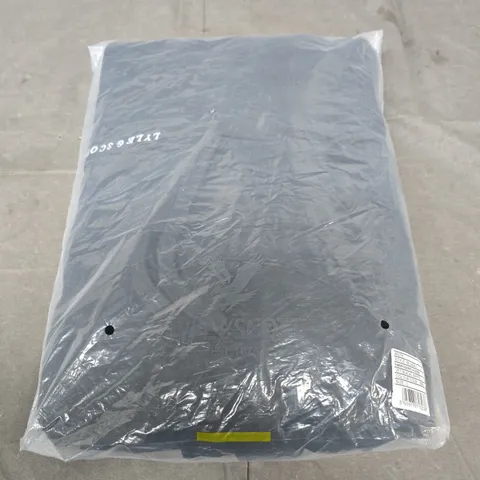 LYLE & SCOTT EMBROIDERED HOODIE – JET BLACK/WHITE, SIZE L