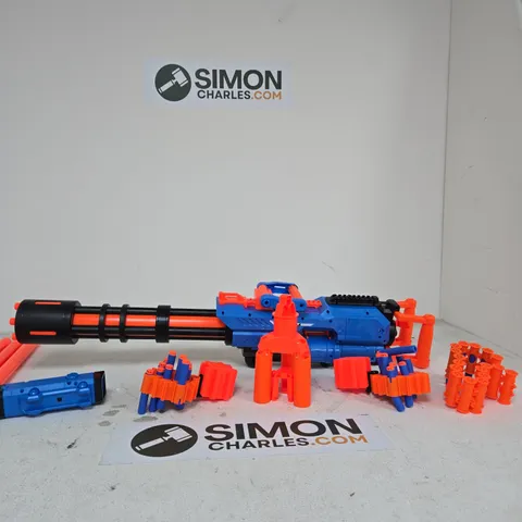 NERF-STYLE FOAM DART BLASTER β BLUE AND ORANGE