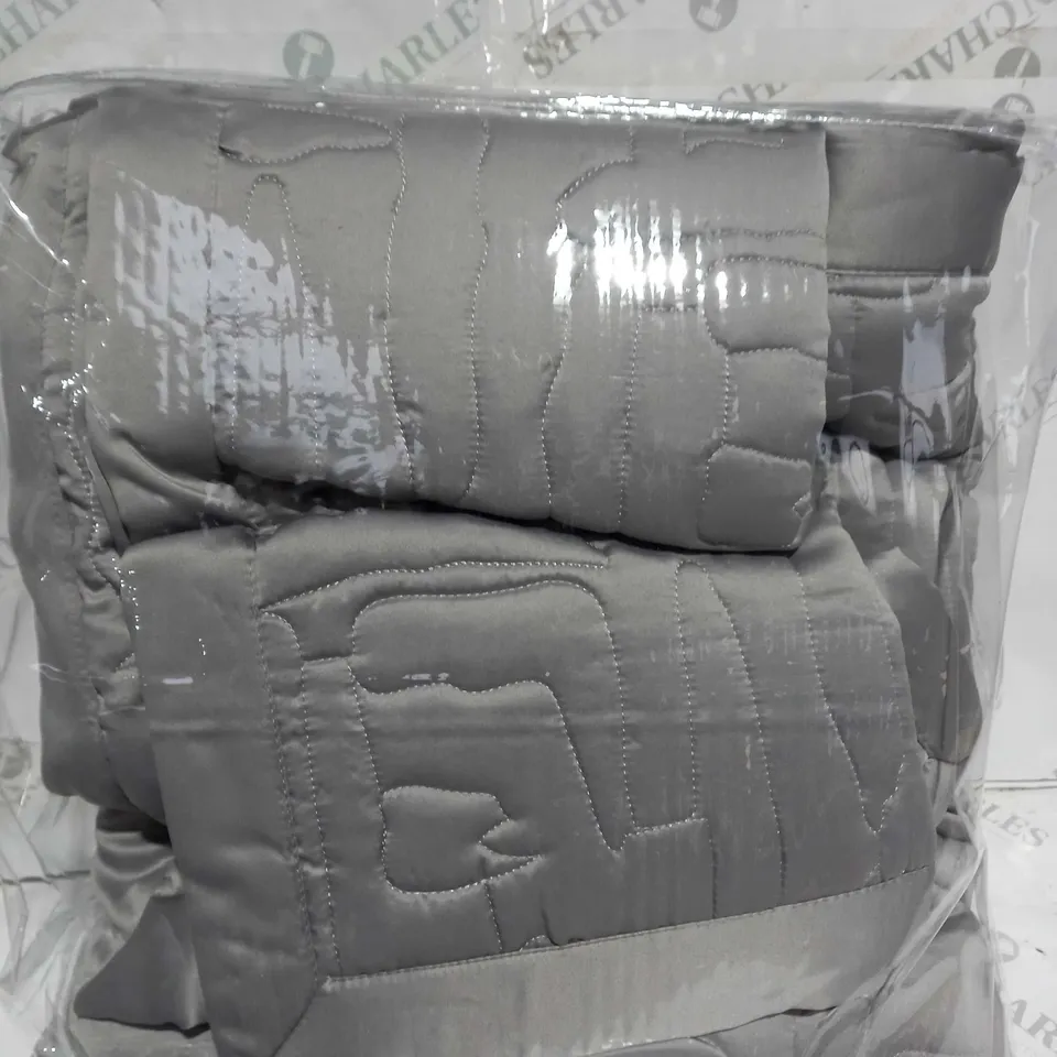 FINEST BED LINEN BY KELLY HOPPEN LATTE DOUBLE SIZE EMBROIDED SET 