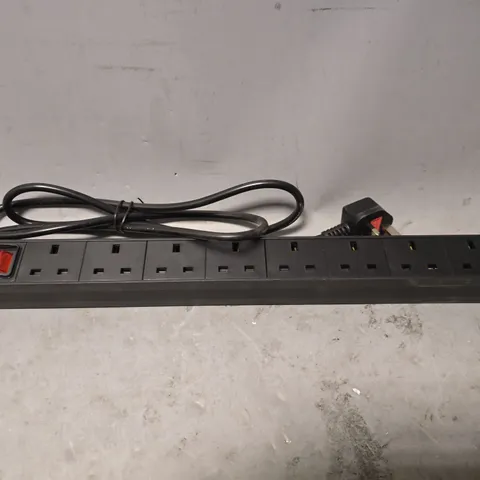 UNBRANDED BLACK 8 PLUG EXTENSION LEAD